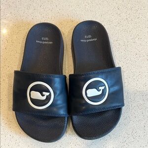 Vineyard Vines Black Slide Sandals